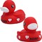 4E's Novelty 2 Pack Valentines Rubber Duck: 3" Large Red Rubber Ducky with XOXO